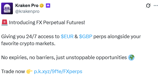 Kraken Expands Into Forex With Fx Perps Debut 2 Fx Perpetual Futures On Kraken Pro