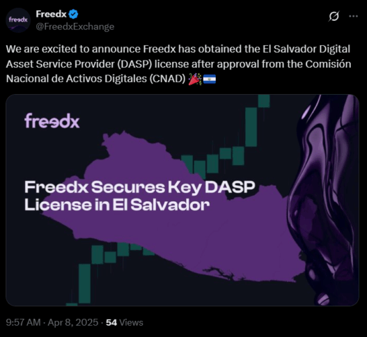 Freedx Receives Dasp License To Operate In El Salvador 2 Freedx Secures Dasp License In El Salvador