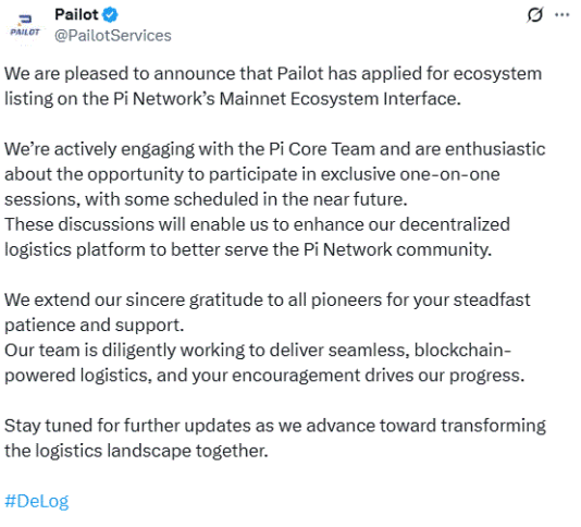 Pailot Working With Pi Core Team For Mainnet Listing 2 Pailot Working With Pi Core Team