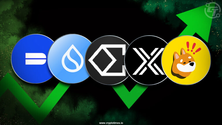 DEEP, IMX, SUI, BONK, ENA Among Today’s Top Crypto Gainers