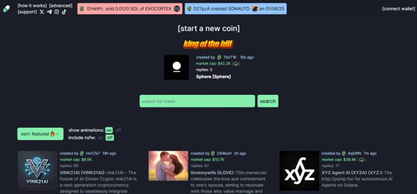 Buy Memecoins On Pump.fun- Step 2 - Click Connect Wallet And Connect Your Solana Compatible Wallet