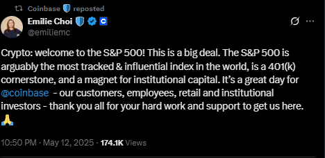 Coinbase Coo Confirms The Listing On X