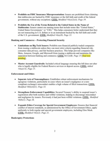 Genius Act Amendment