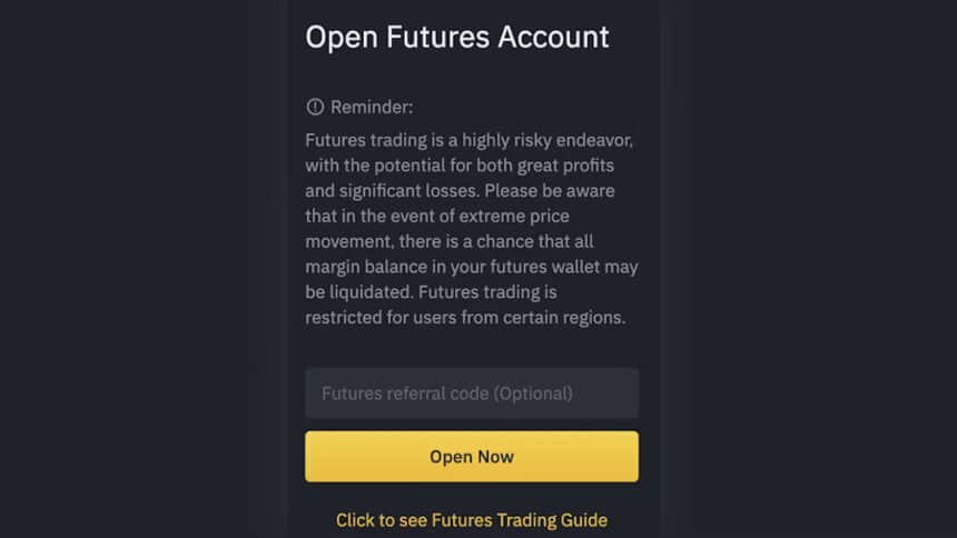 Steps For Crypto Futures Trading- Step 1-Open Futures Account