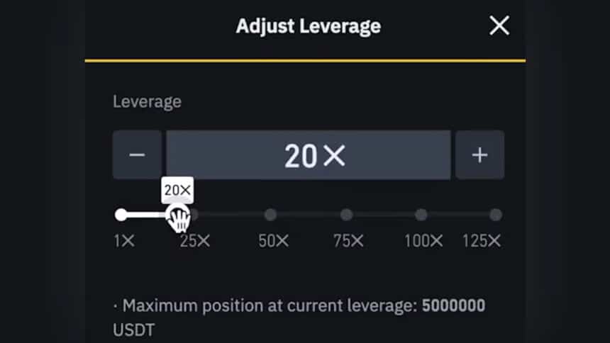 Guide To Crypto Trading- Step 4-Adjust Leverage