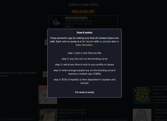 How To Create And Buy Memecoins On Pump.fun? A Beginner’s Guide 2 How Pump.fun Works