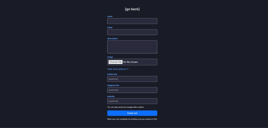 How To Create Memecoin On Pump.fun-Step 2- Define Token Details