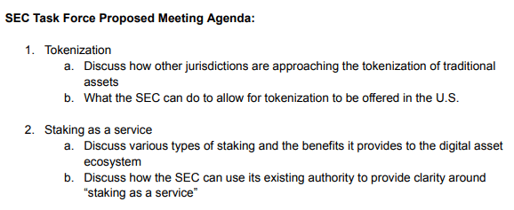 SEC Task Force Proposed Meeting Agenda