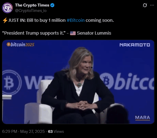 Sen Lummis Claim President Trump Support The Bitcoin Act
