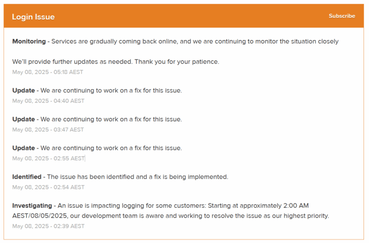 Swyftx Halts Withdrawals And Trading Amid Rumors Of Hack 2 The Recent Update From Swyftx Website