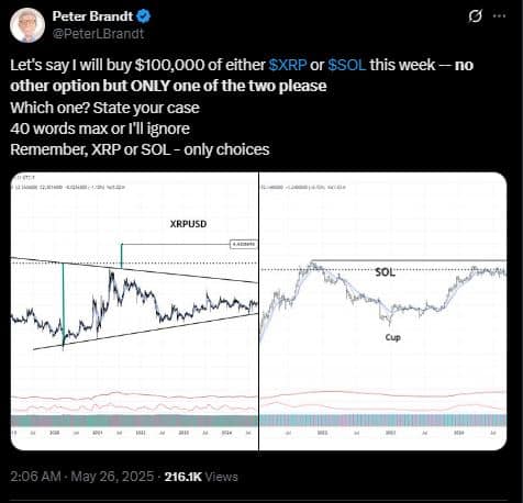 Peter Brandt Tweet