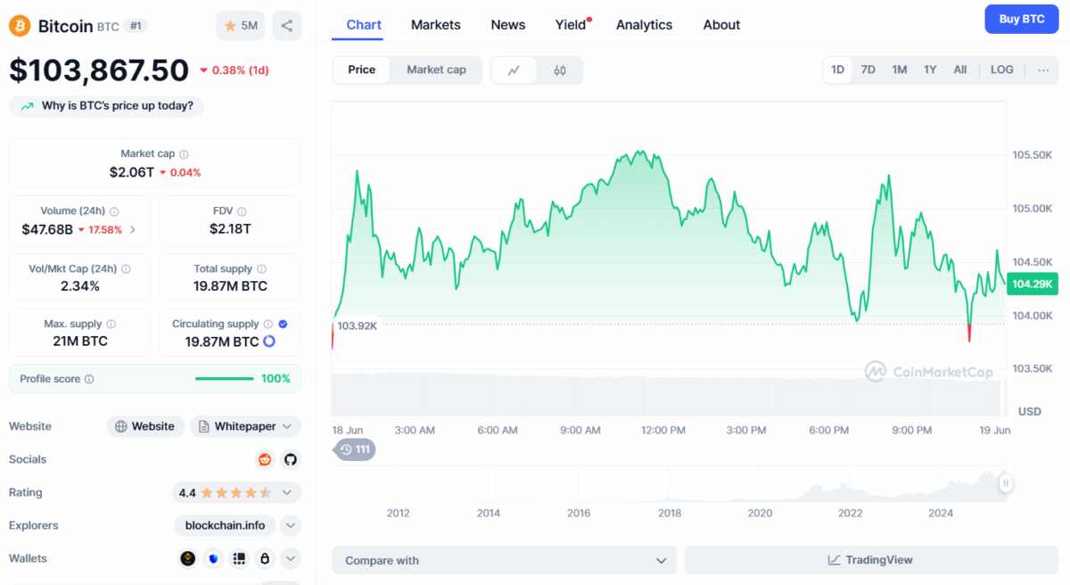 Bitcoin Price Chart