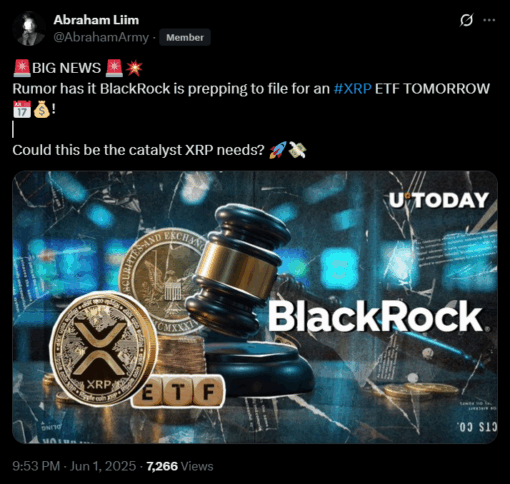 Blackrock To File For Spot Xrp Etf Today: Fact Check 2 Blackrock Rumored To File For Xrp Etf