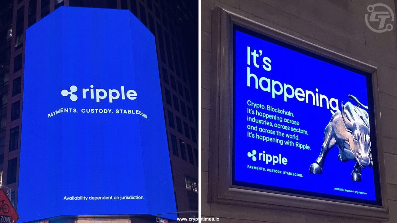 Ripple Ad On Xrp, Rlusd Payments Shine Bright In Nyc Times Square