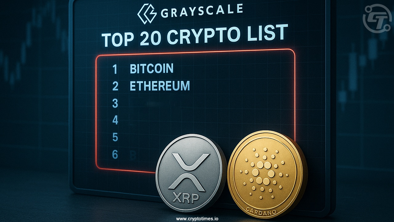 XRP and Cardano (ADA) Remain Out of Grayscale's Q3 Top 20 Crypto List