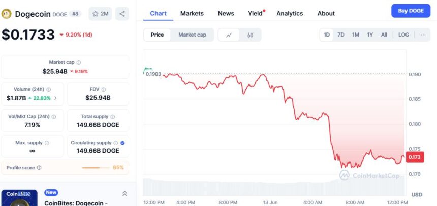 Dogecoin Price Chart