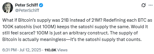 Peter Schiff On Bitcoin’s Supply