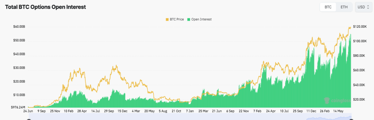 Total Bitcoin Open Interest, Source: Coinglass