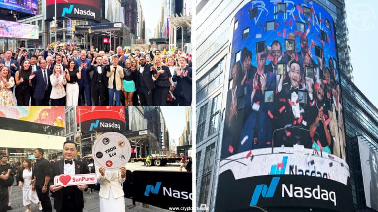 Tron Inc. Stock Goes Public as Justin Sun Rings Nasdaq Bell