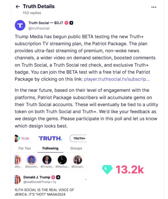 Truth Social Hints For Utility Toke