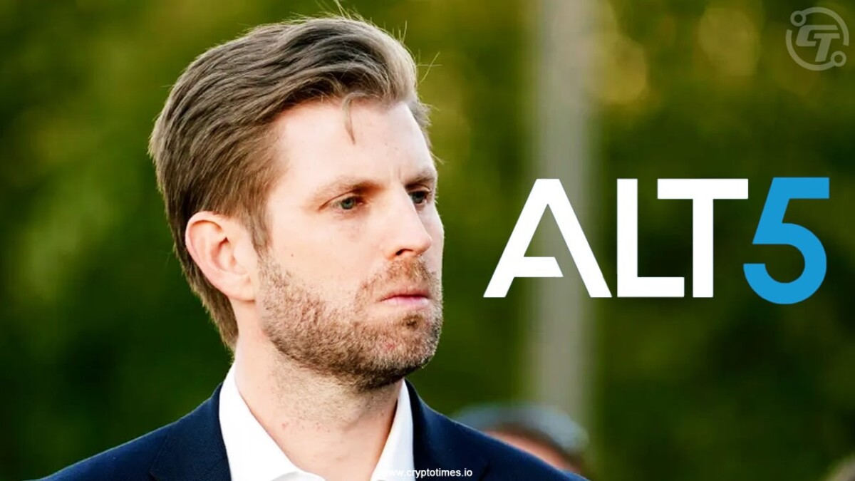 Eric Trump Joins ALT5 Sigma in $1.5B WLFI Token Treasury Plan