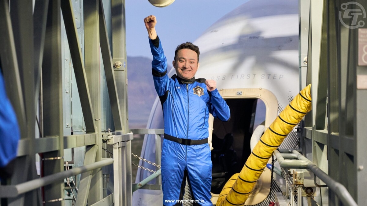 Tron Founder Justin Sun Returns From Blue Origin Space Trip