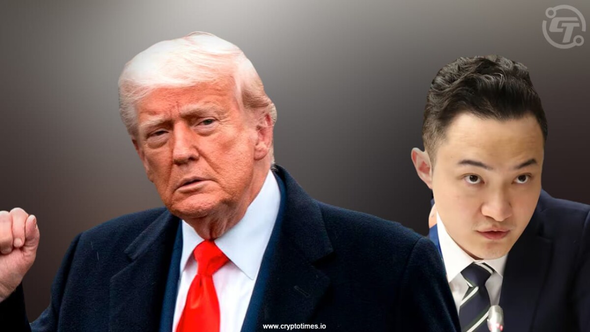 Justin Sun Pledges $20M On Trump Tokens After His Wallet Was Frozen