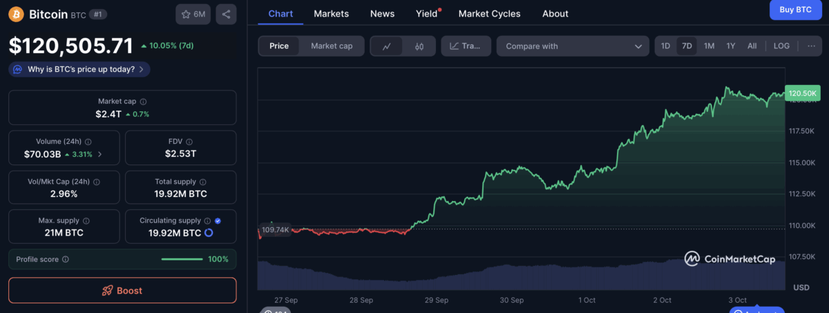 Bitcoin Price Chart 