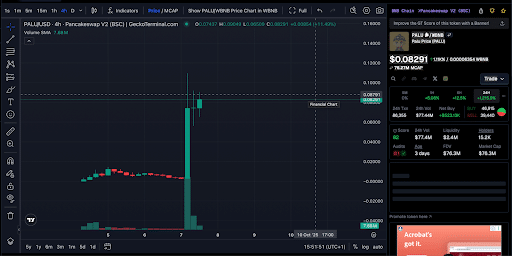 Palu Memecoin Price Chartunnamed