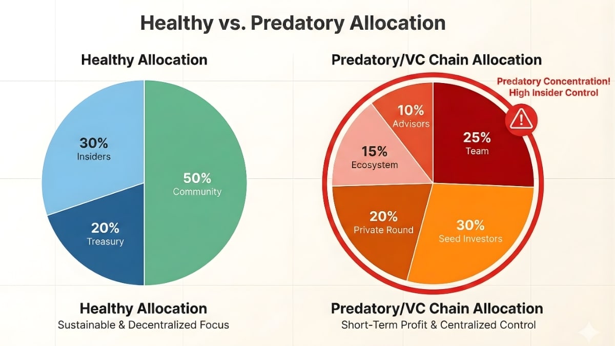 Healthy vs. predatory allocation