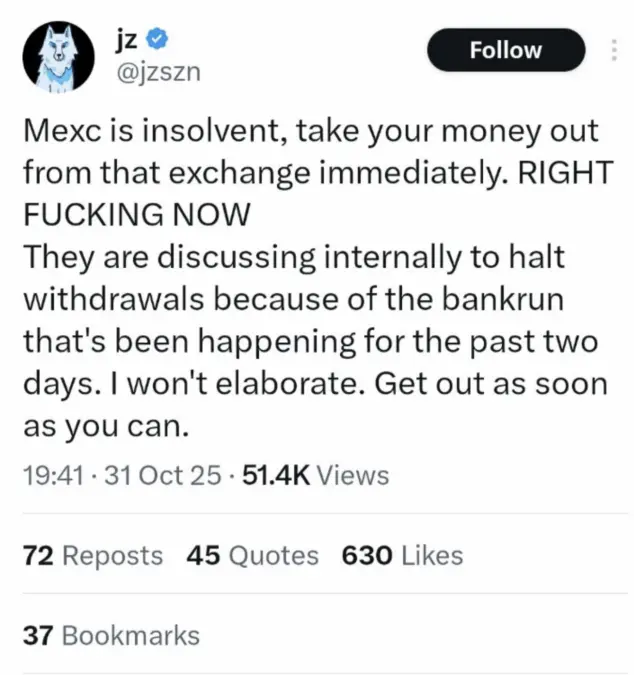 JZ’s Tweet on X