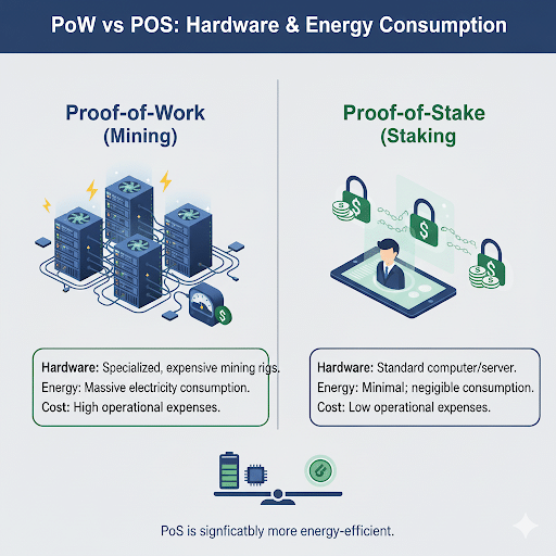 PoW vs PoS: Hardware & Energy Consumption