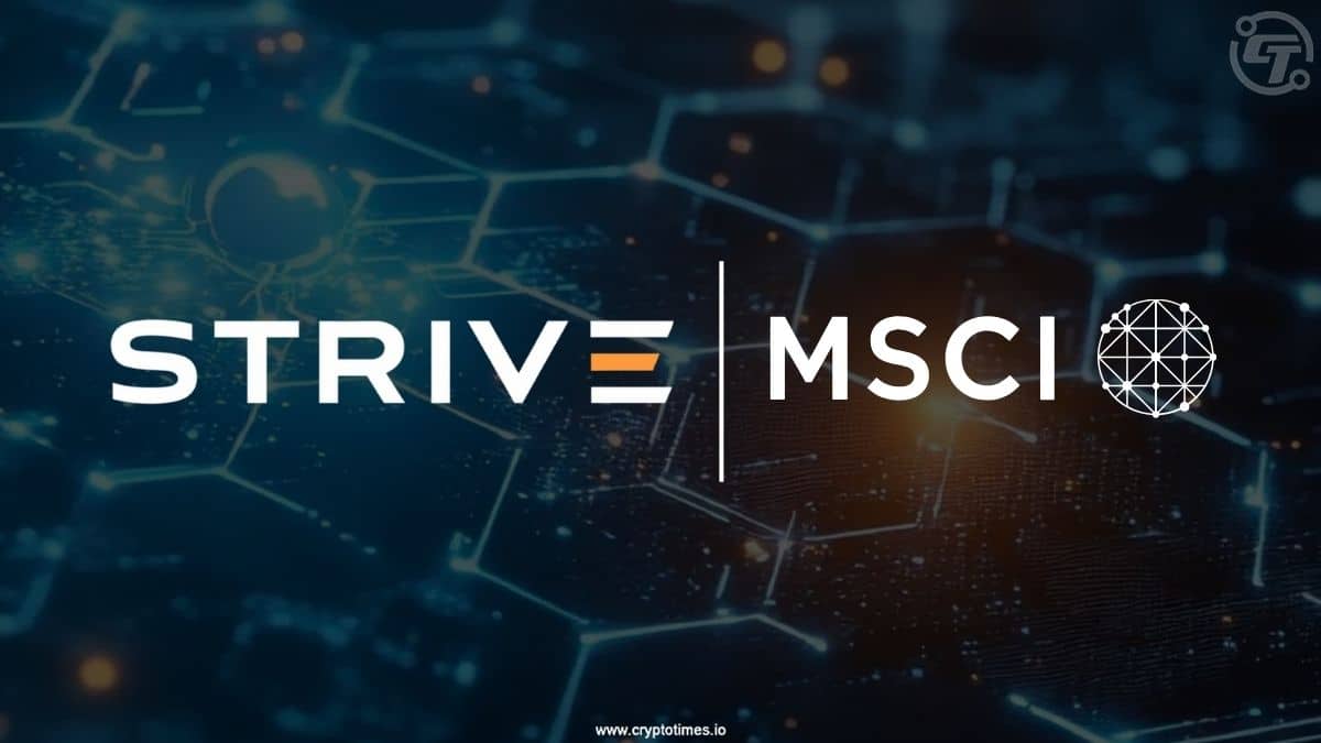 Strive Pushes Back on MSCI Plan to Drop Bitcoin Firms