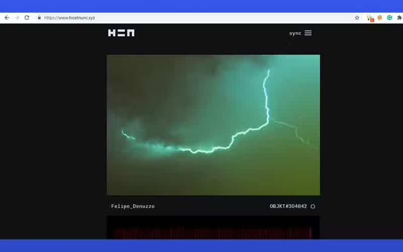 Open the Hic et nunc marketplace from the link provided above