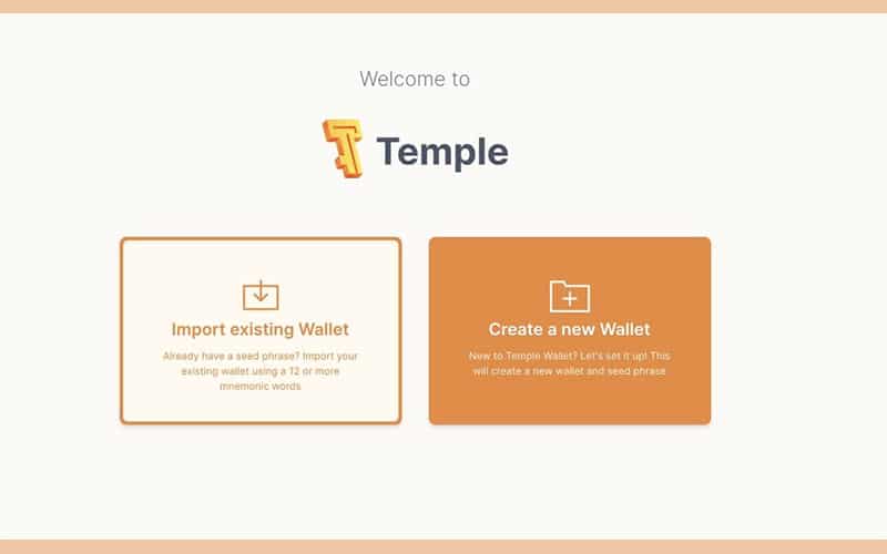 Select create a new wallet