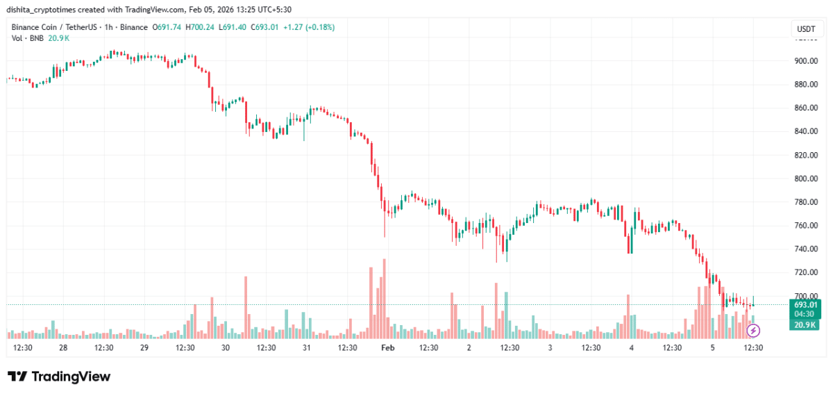 BNB price chart