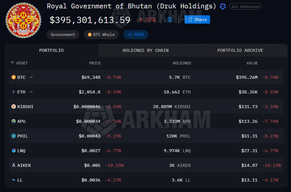 Bhutan Government Portfolio - Arkm