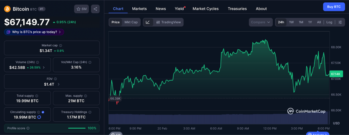 Bitcoin price chart