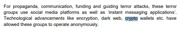 Crypto mention in MHA's Prahaar
