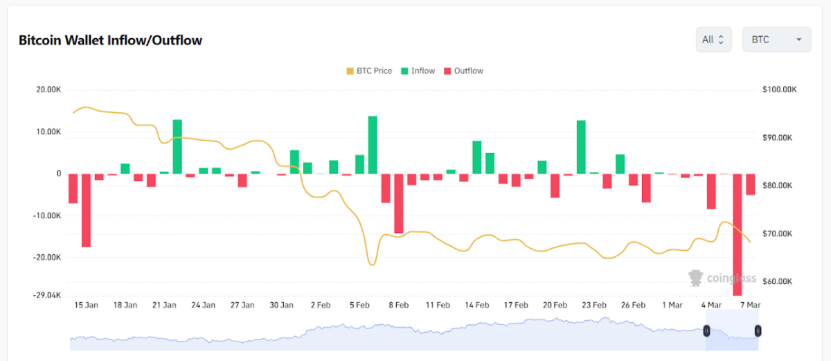 Bitcoin Wallet Inflow/Outflow