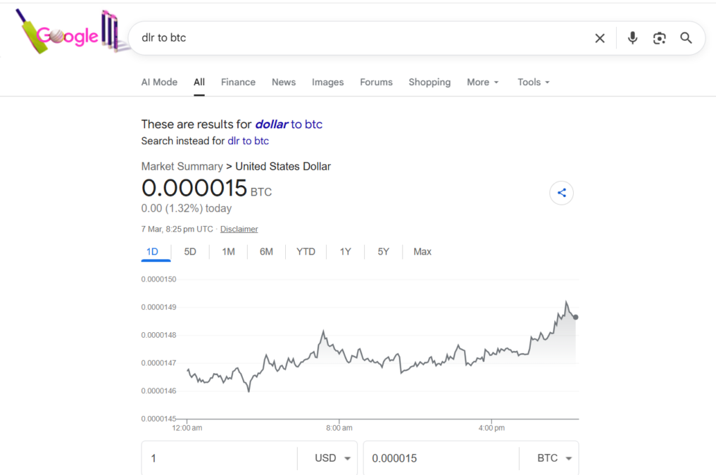dlr to btc