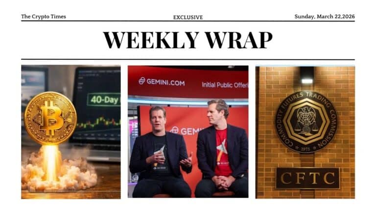Weekly Wrap Bitcoin at 40-Day High, Gemini Cuts 30% Staff, CFTC Eases Crypto Rules