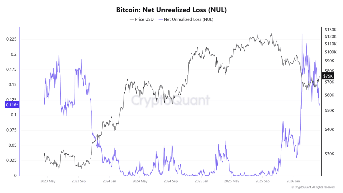 Bitcoin Net Unrealized Loss (NUL) Chart