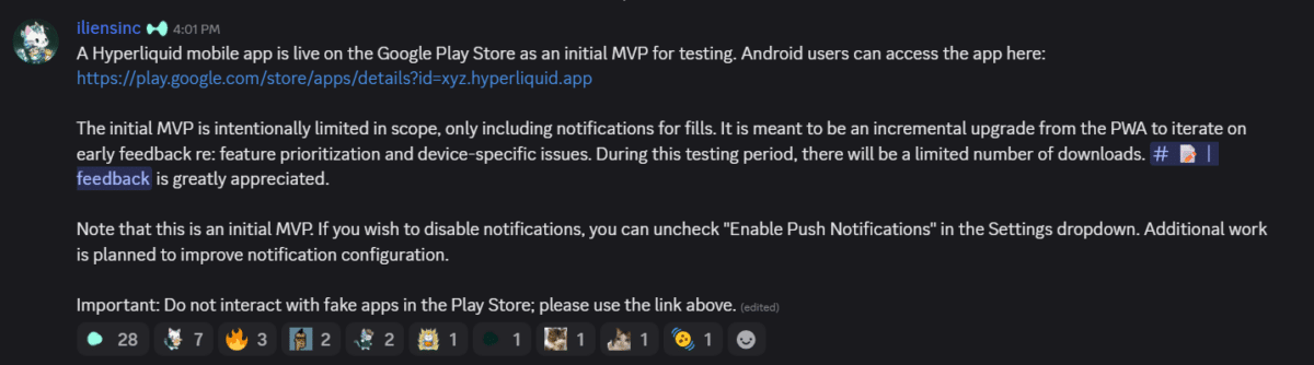 Post of discord