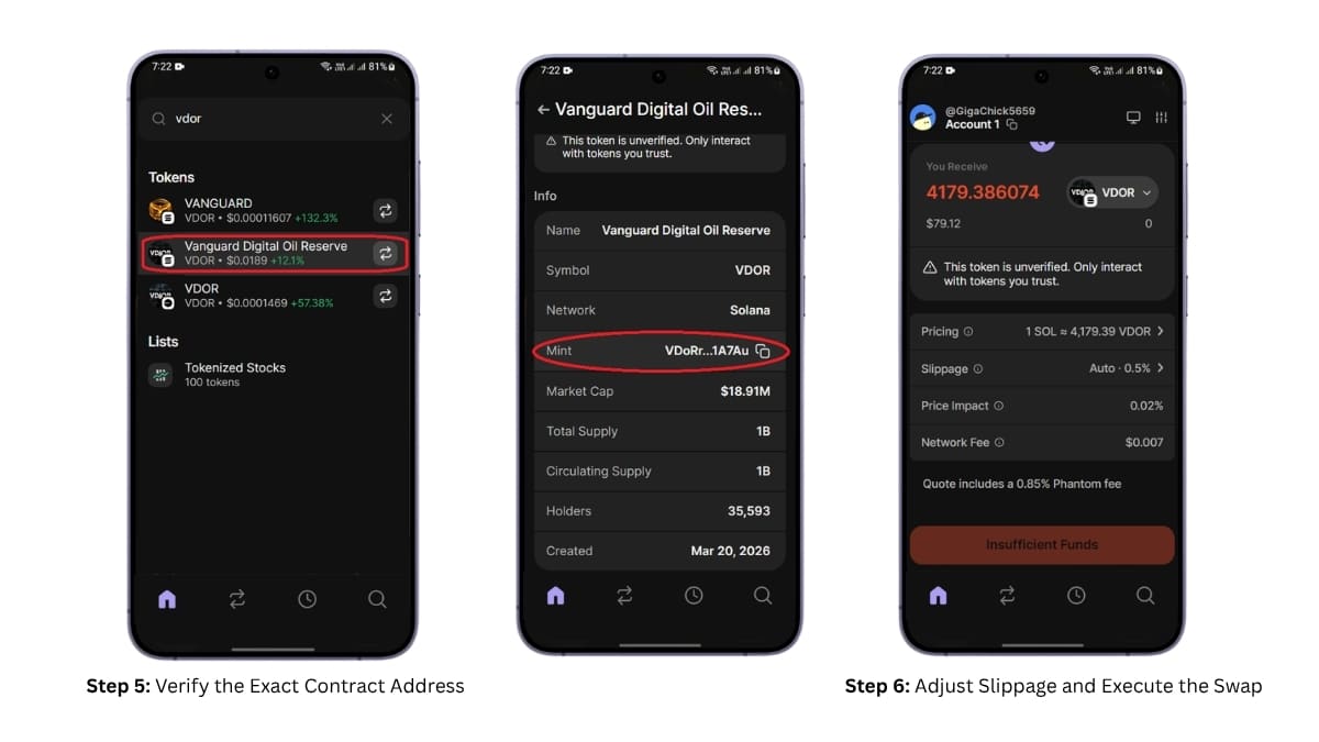 Verify the Exact Contract Address