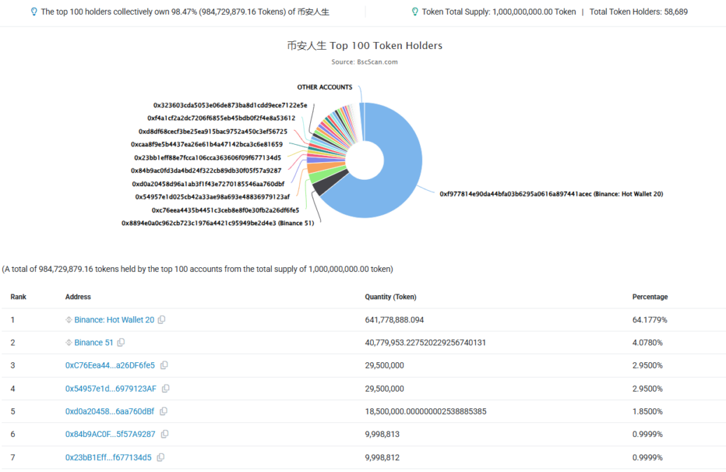 Top 100 Token Holders