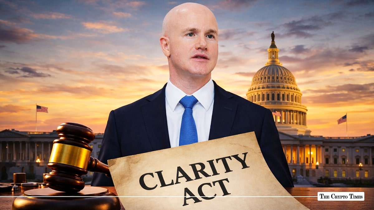 “We Agree” Coinbase CEO Backs CLARITY Act After Blocking it Twice in 2026