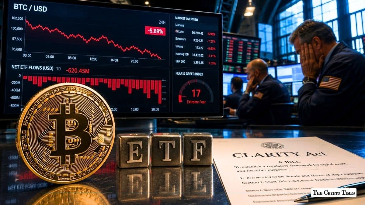 Bitcoin ETF Exodus Deepens as $6,000 Selloff Follows CLARITY Act Milestone