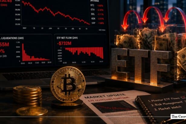 Crypto Market Today Liquidations cool 69% to $255M as ETF outflows reach $732M