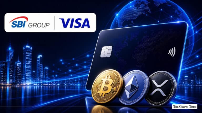 SBI and Visa Launch Card That Rewards BTC, ETH, XRP